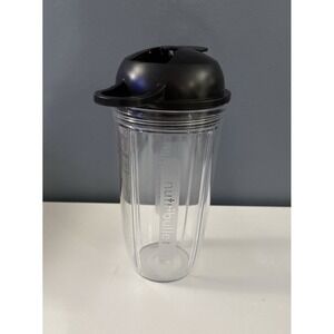 NutriBullet Replacement Cup With Black To-Go Lid For Smoothies Drinks 32 oz
